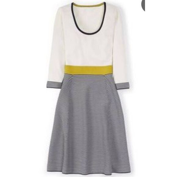 BODEN Julieta knit striped  sweater Dress sz 6P - Picture 1 of 5